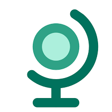 Icona stilizzata di un mappamondo verde