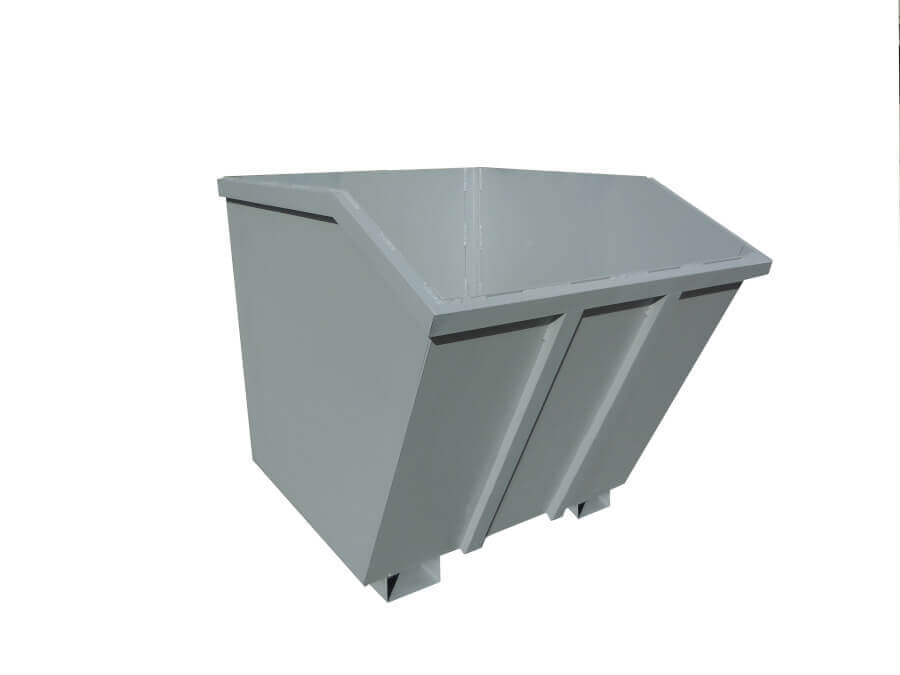 Contenitore industriale in metallo per rifiuti